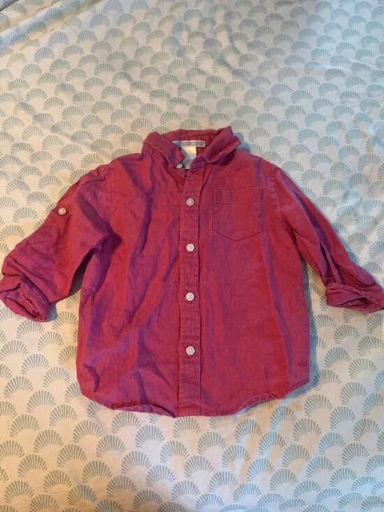 Janie and Jack Other - Janie & Jack Linen Pink Button Down 100% Linen